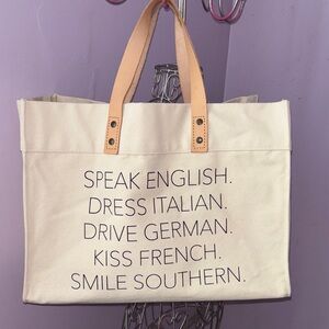 Flash Sale 🎉New Canvas Dress Italian / Drive German Tote Bag